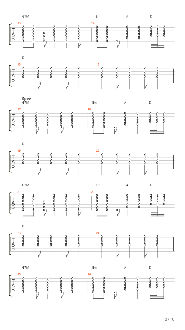 22 Dni吉他谱