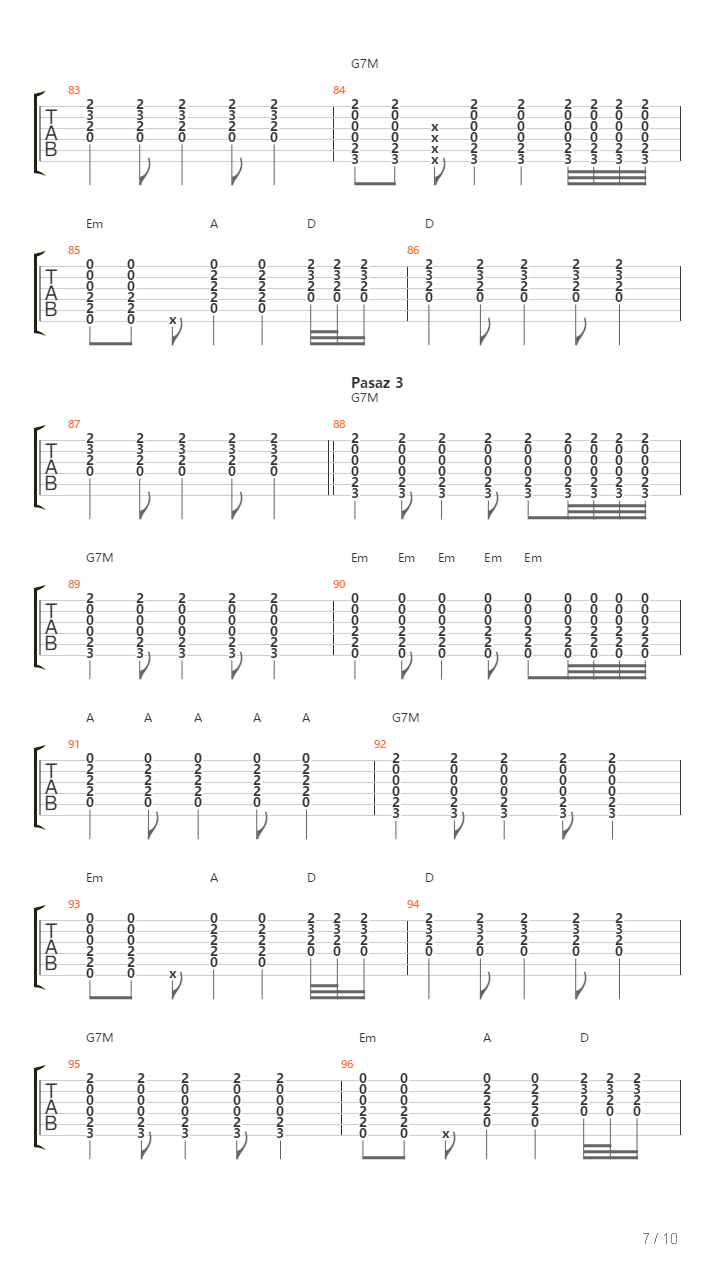 22 Dni吉他谱