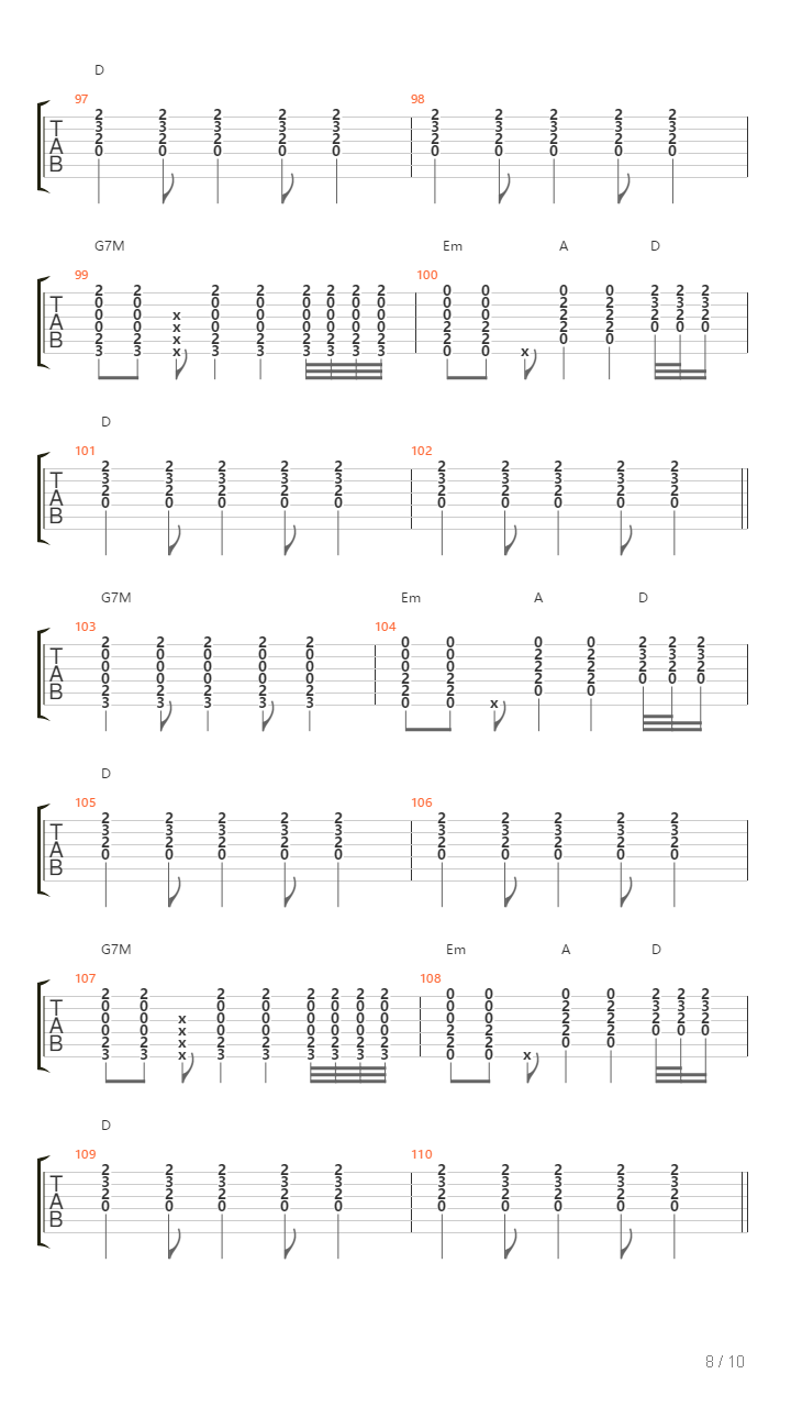 22 Dni吉他谱