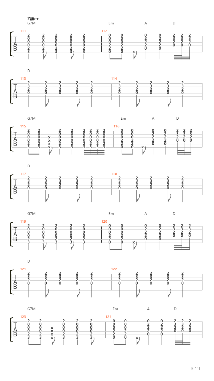 22 Dni吉他谱