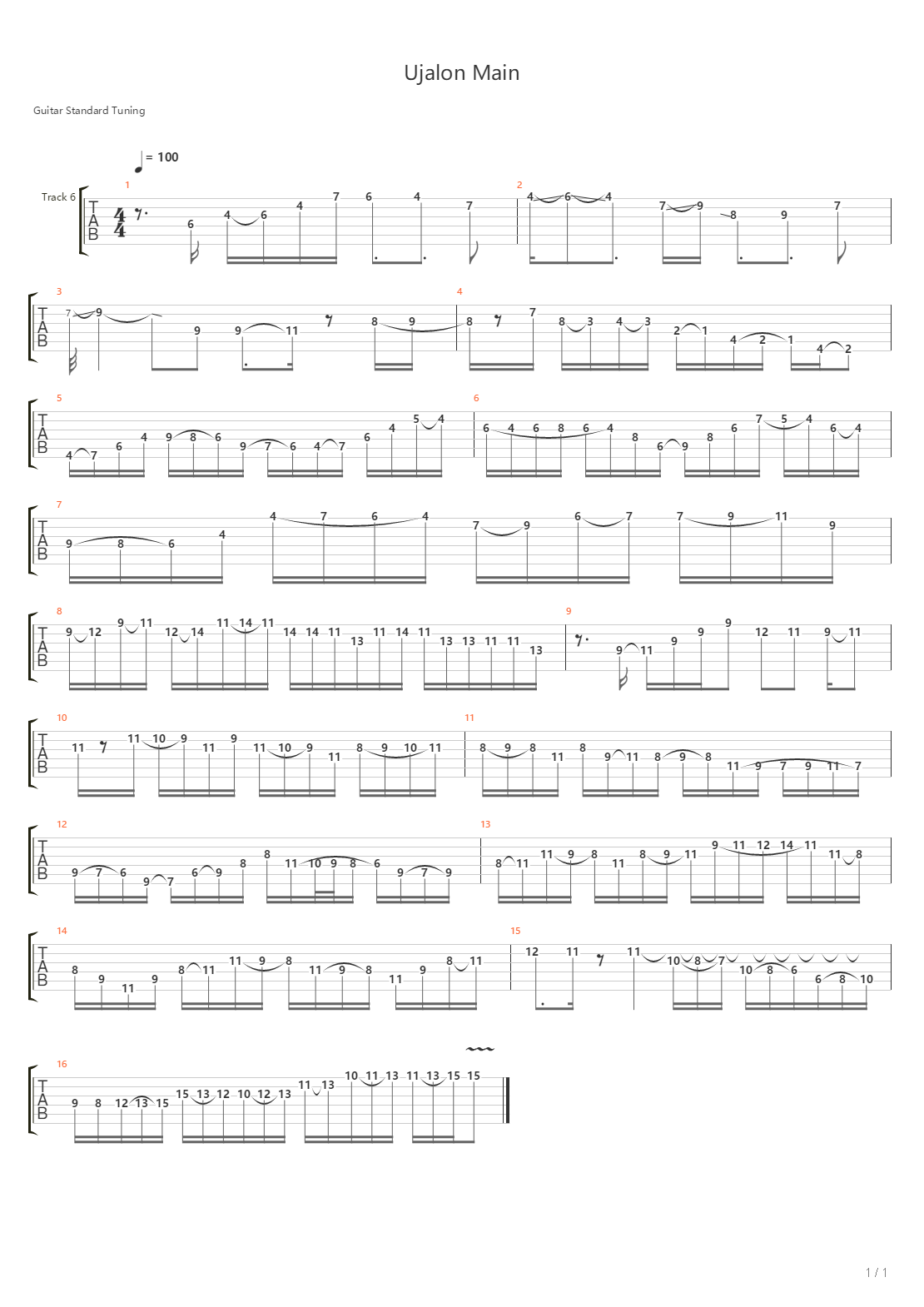 Ujalon Main吉他谱