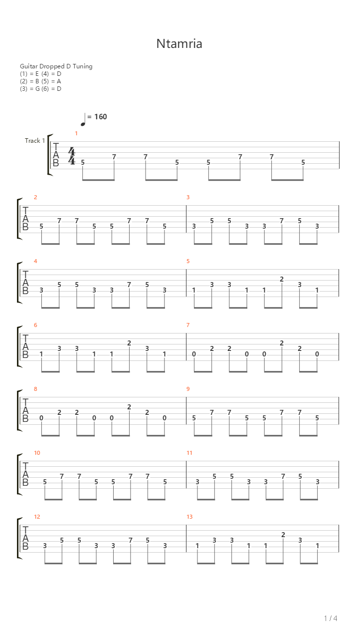 Ntamria吉他谱