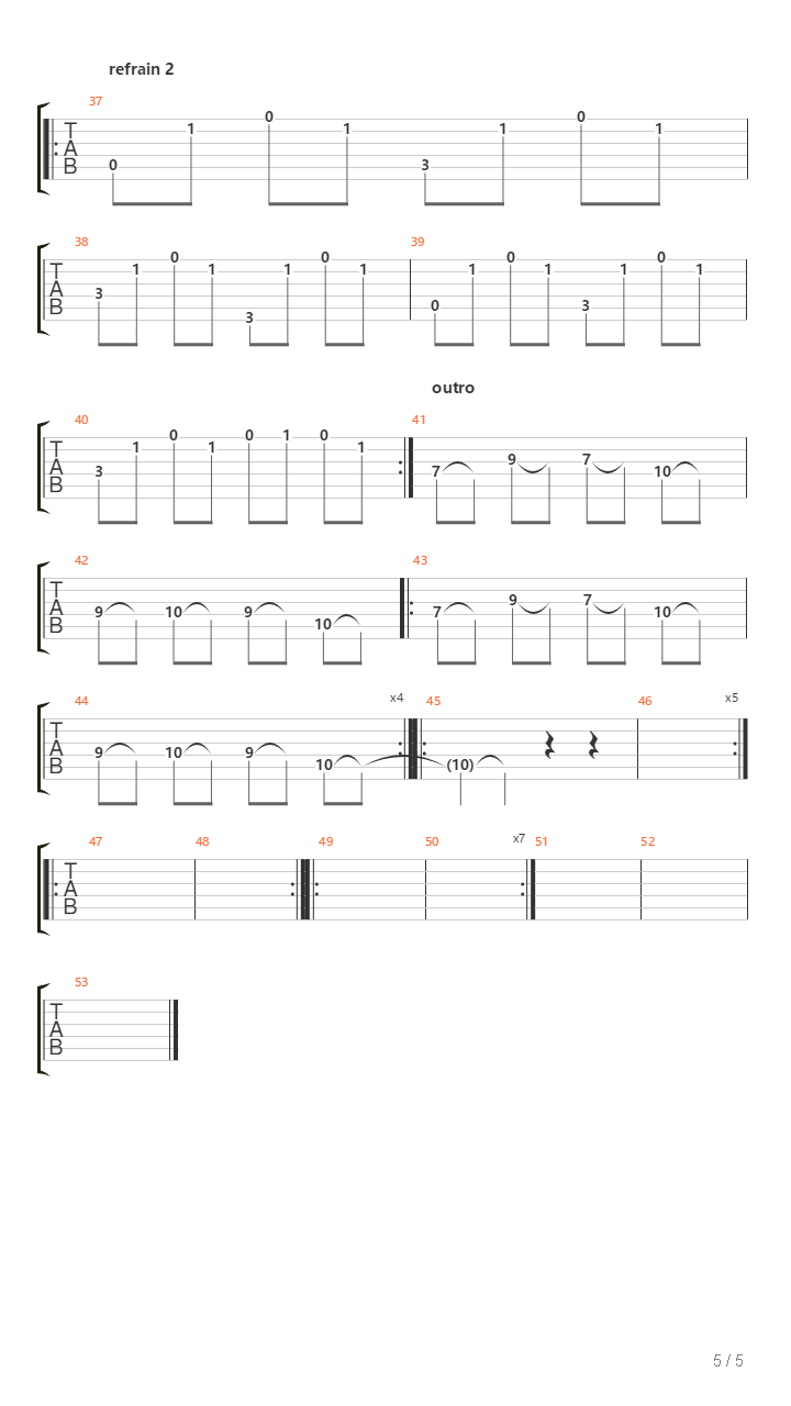 Steady Fremdkarper吉他谱