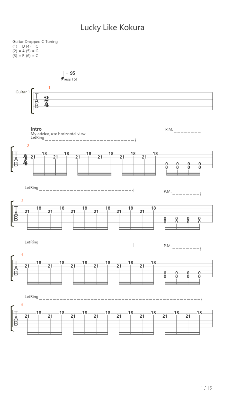 Lucky Like Kokura吉他谱