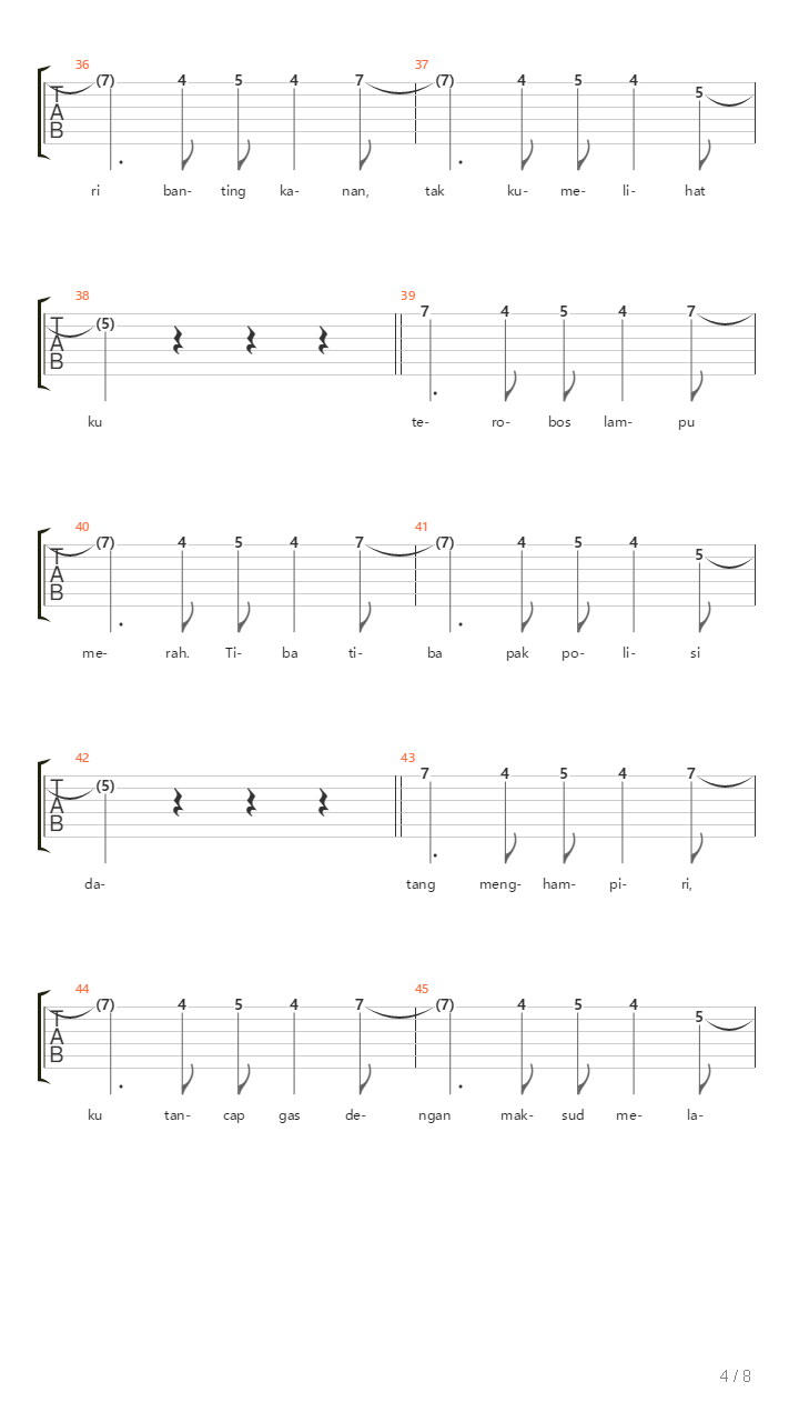 Mobil Balap吉他谱