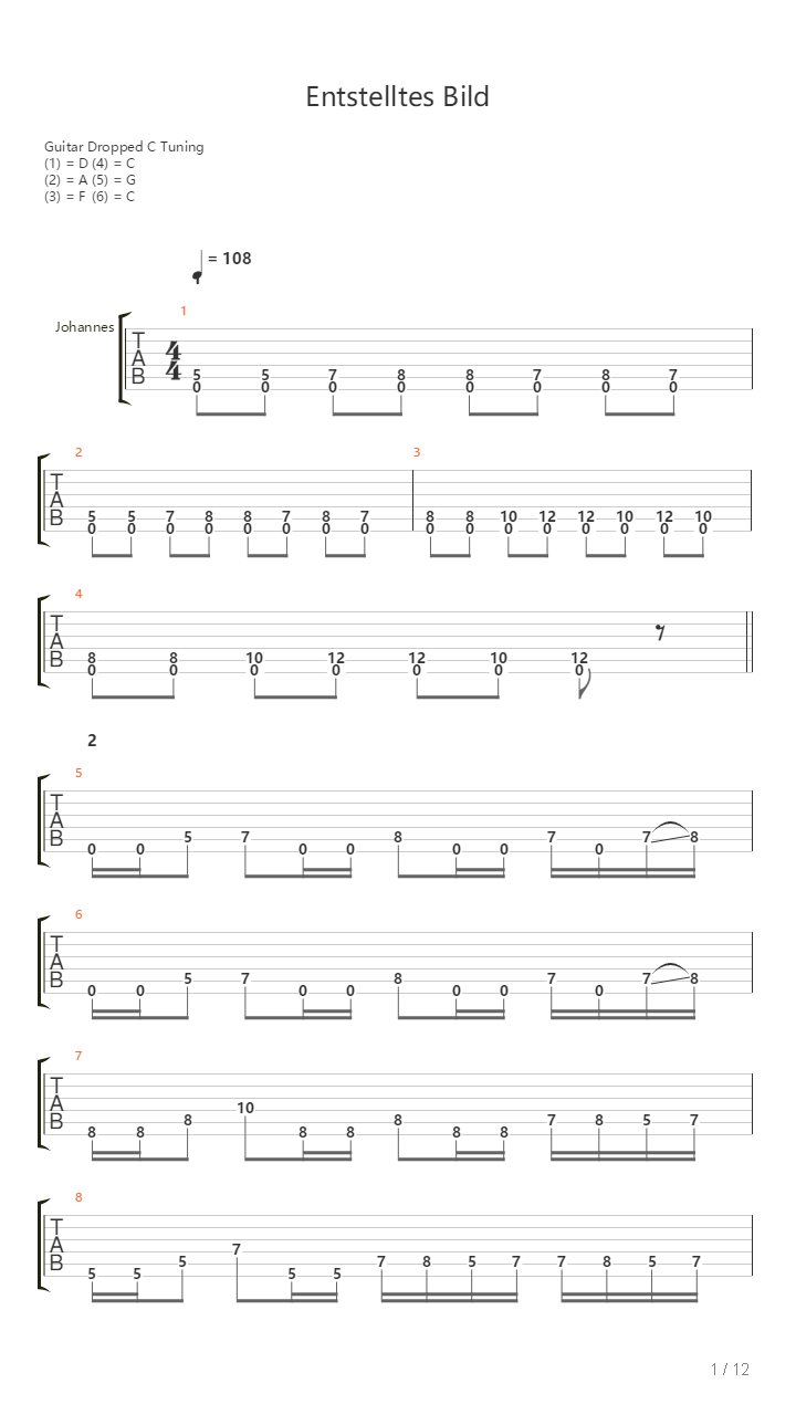 Entstelltes Bild吉他谱