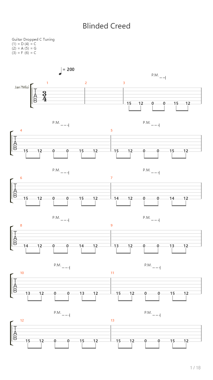 Blinded Creed吉他谱