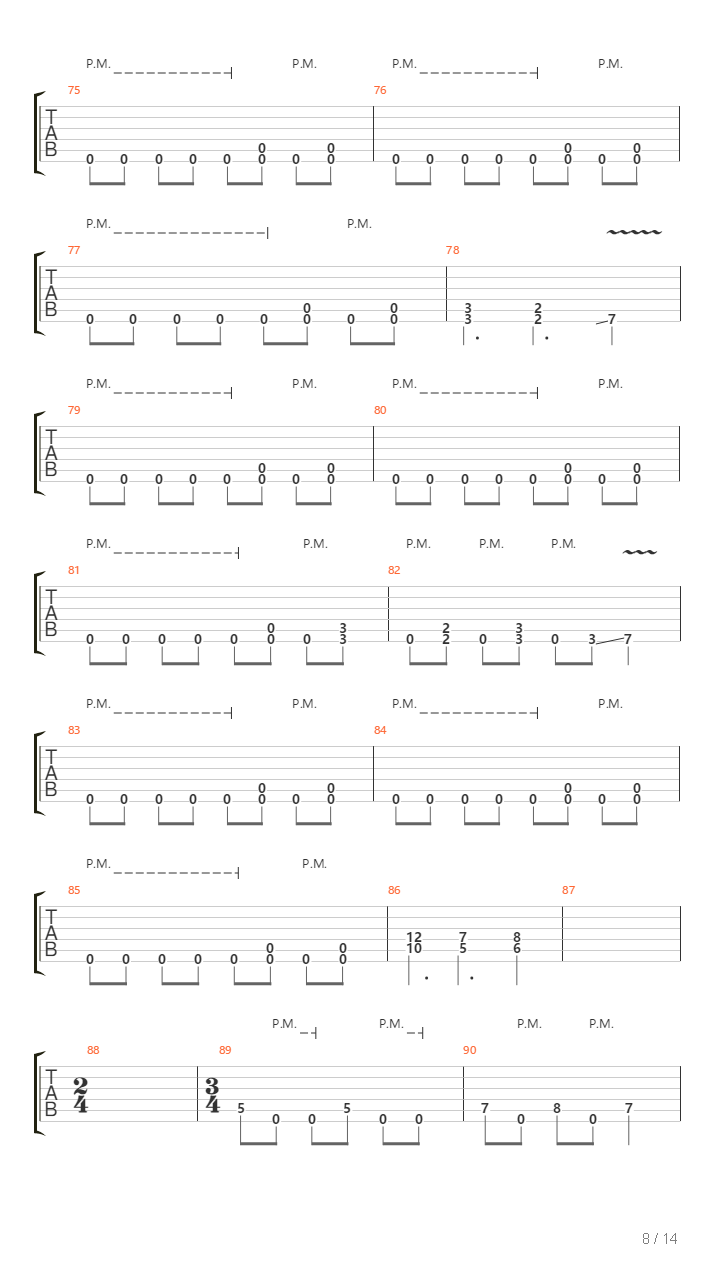 War吉他谱