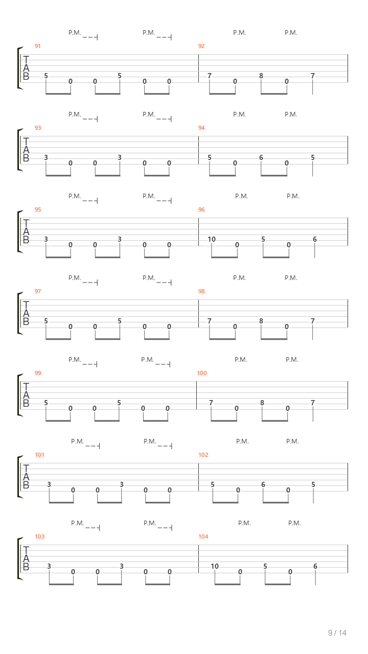 War吉他谱