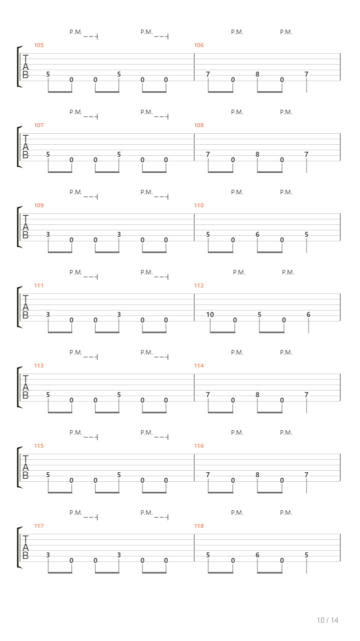 War吉他谱