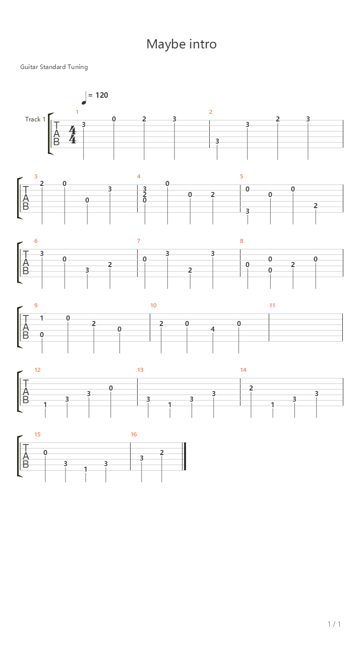 Maybe吉他谱