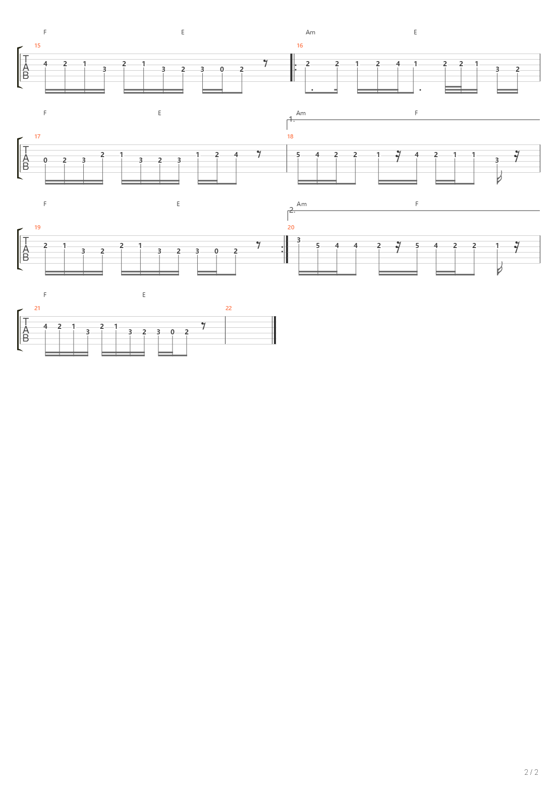 Agha吉他谱