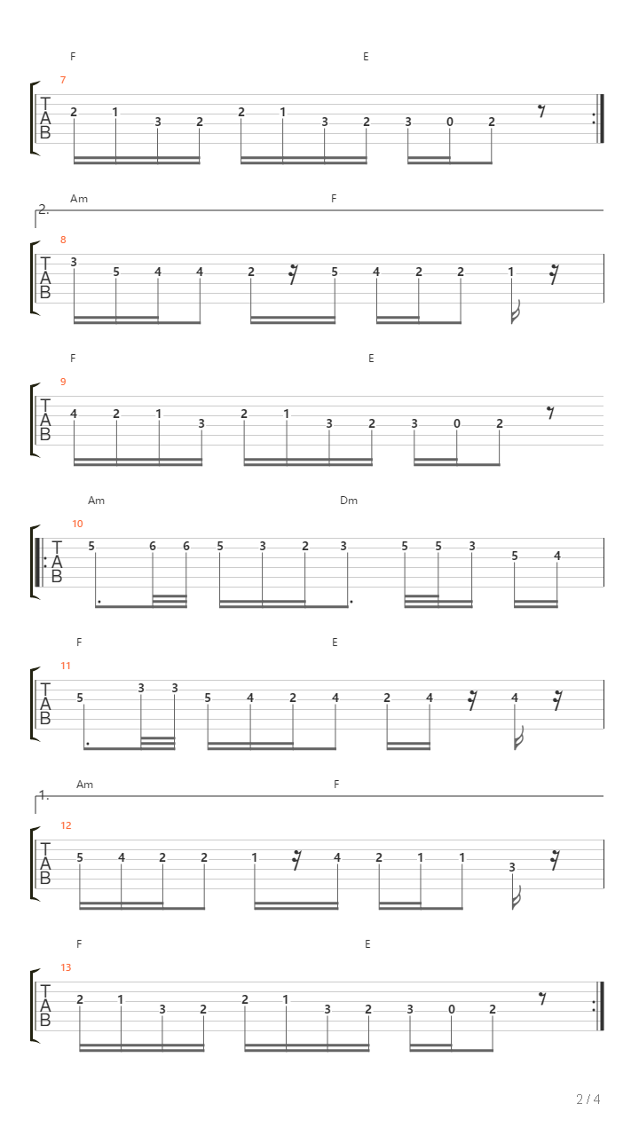 Agha吉他谱