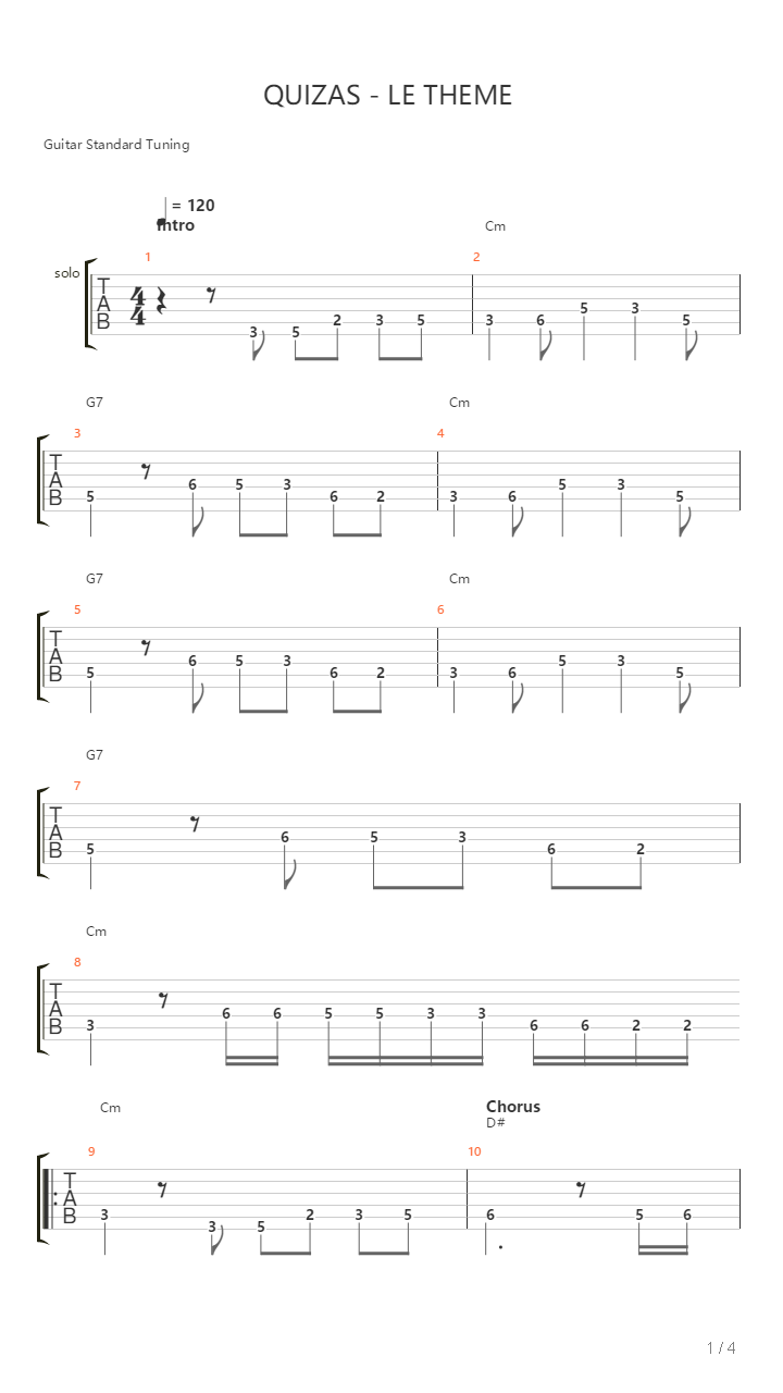 Quizas吉他谱