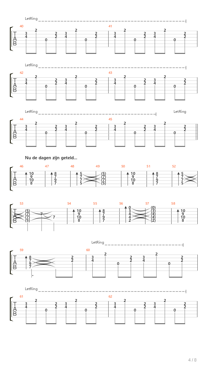 Naar Men Zegt吉他谱