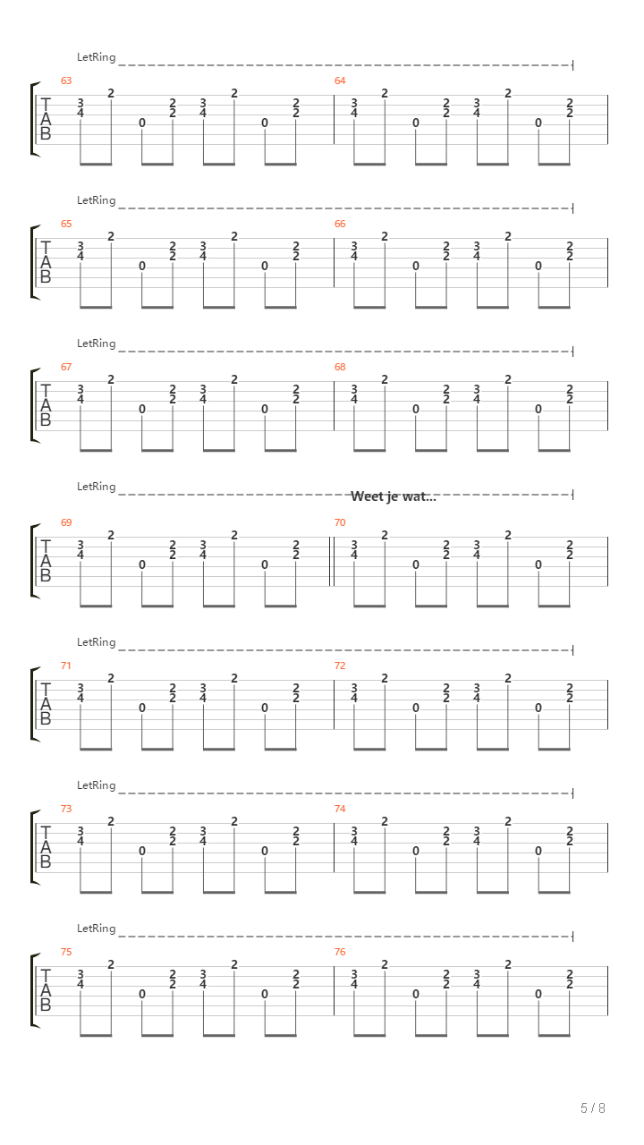 Naar Men Zegt吉他谱