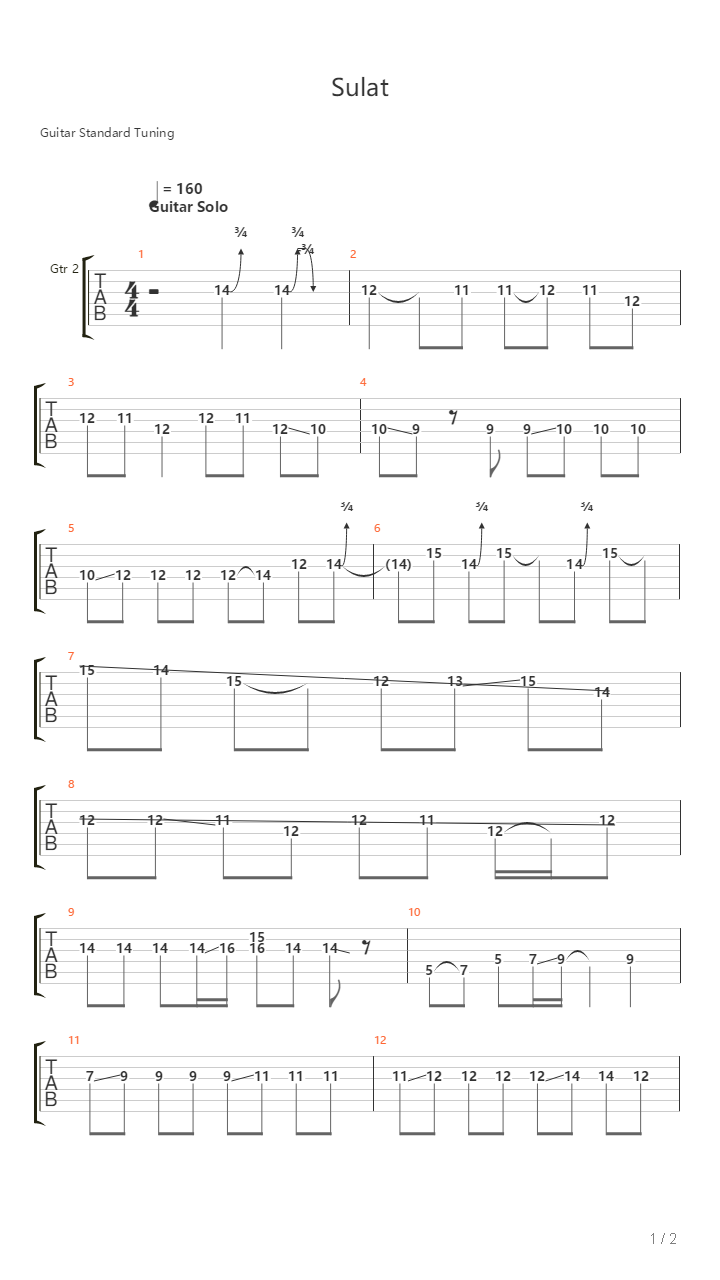 Sulat吉他谱