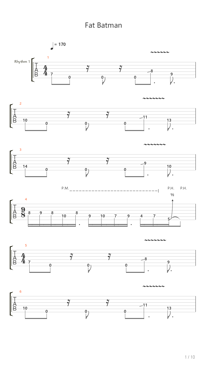 Fat Batman吉他谱