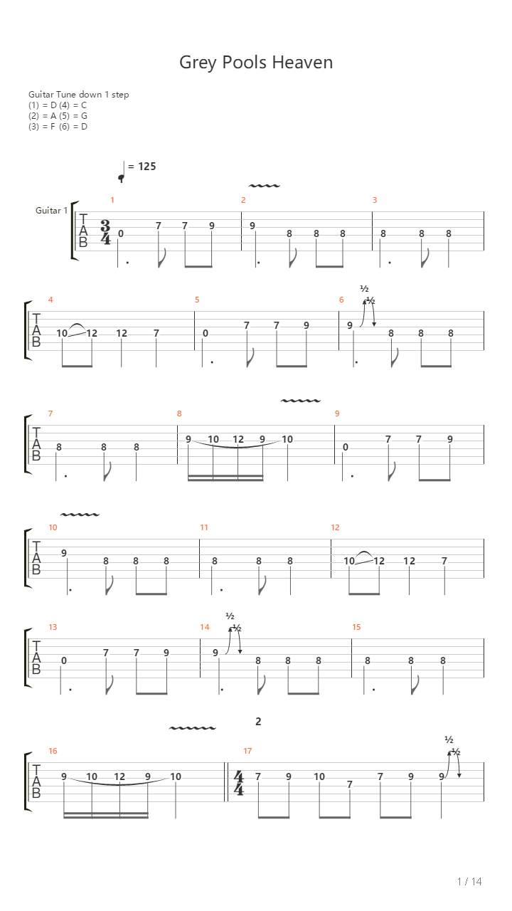 Grey Pools Heaven吉他谱