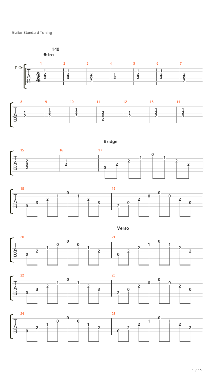 Through The Nether吉他谱