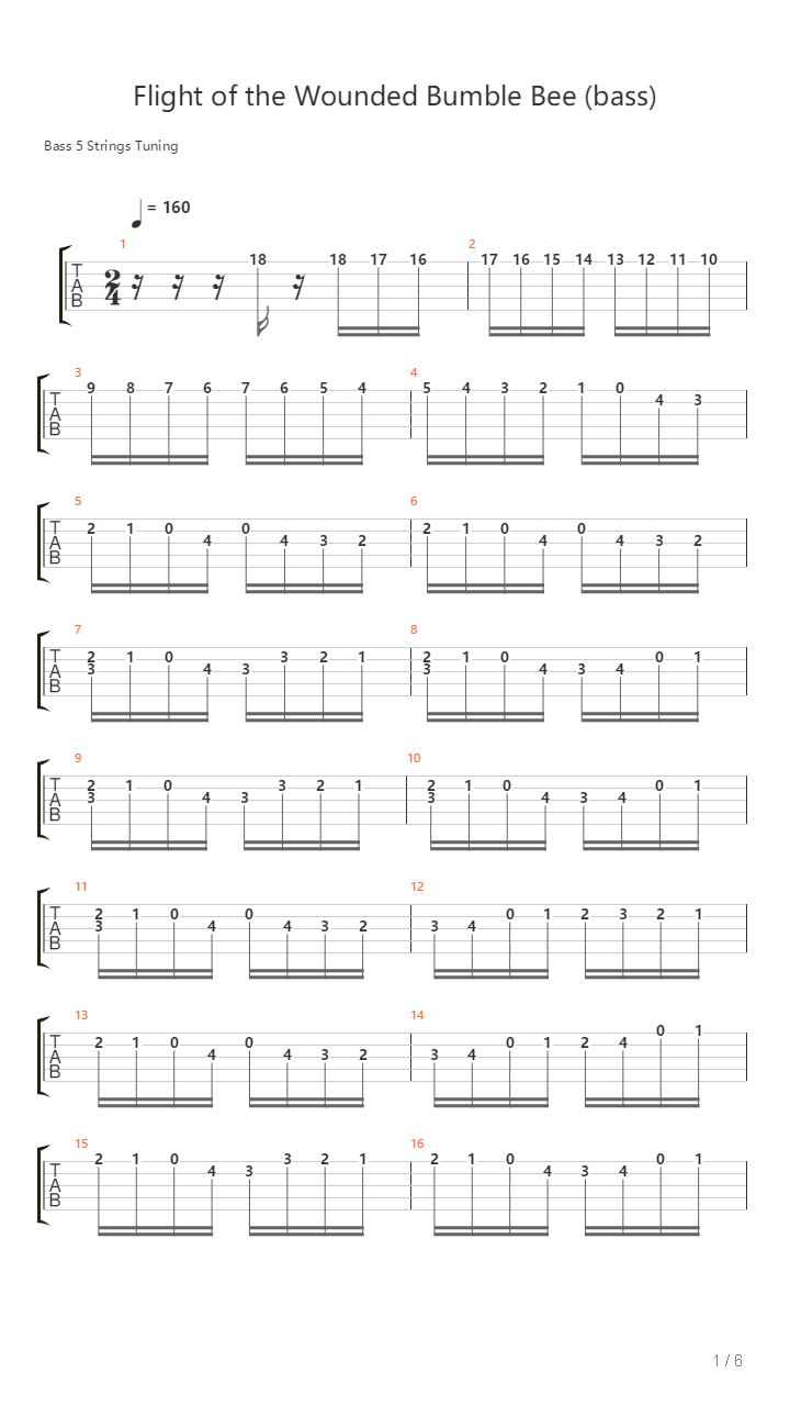 The Flight Of The Bumble Bee吉他谱