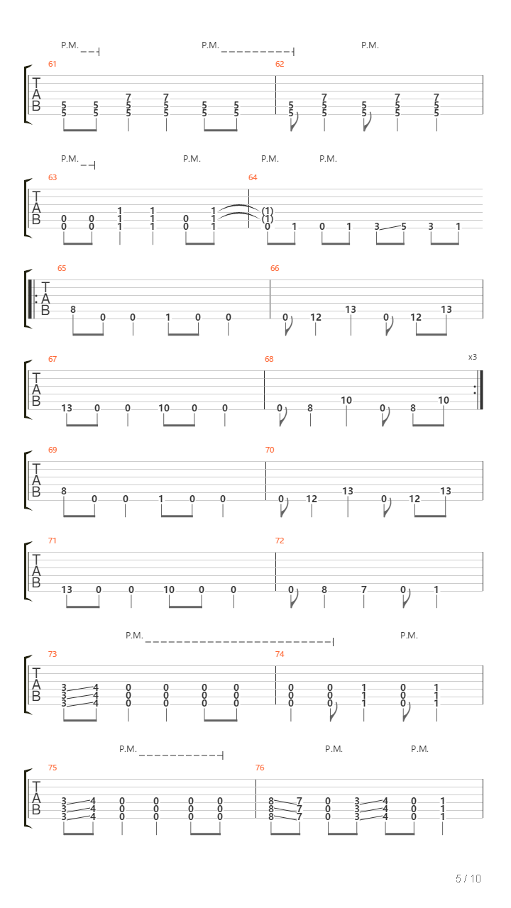 Aamun Seisaus吉他谱