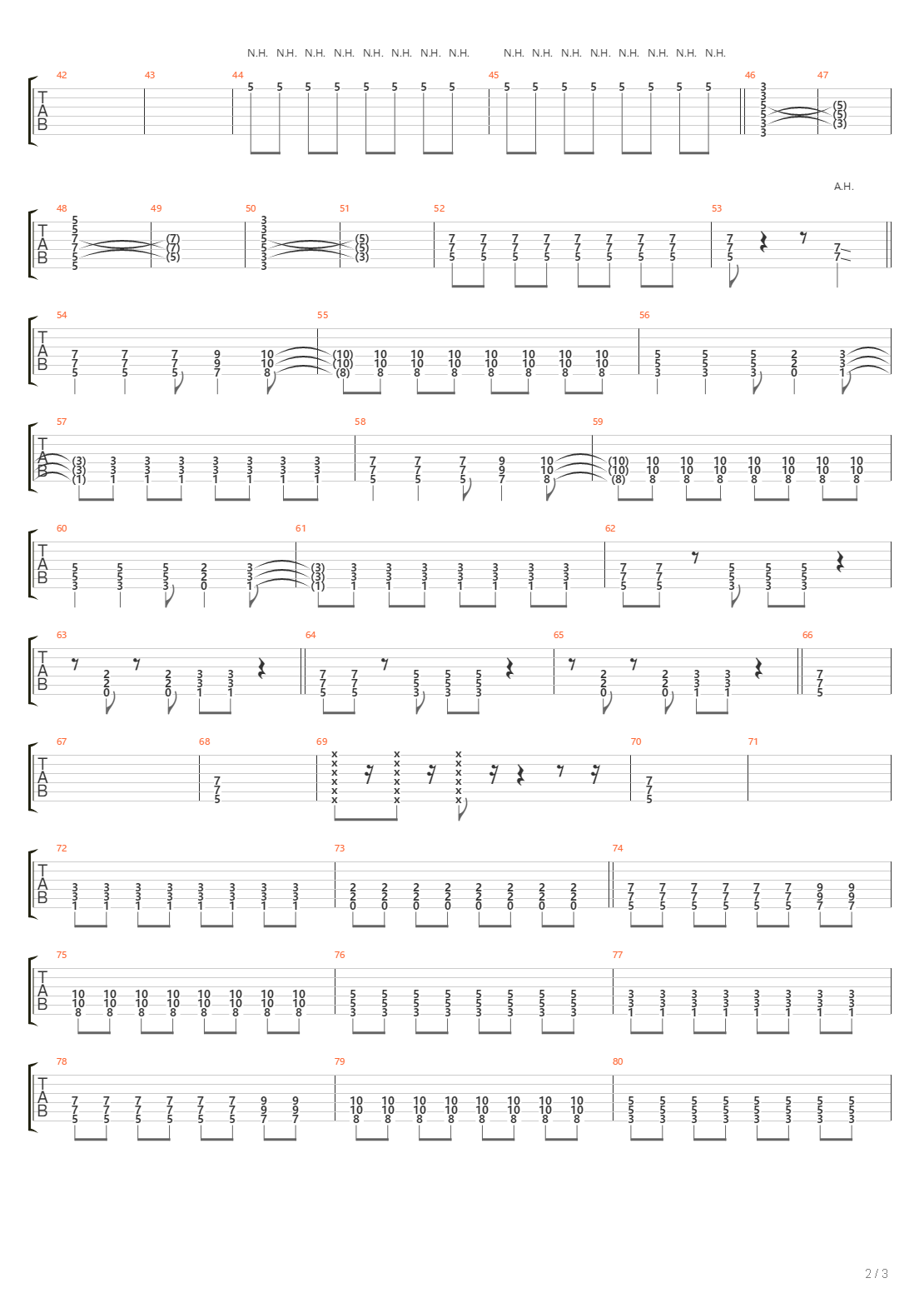 Nias Mal吉他谱