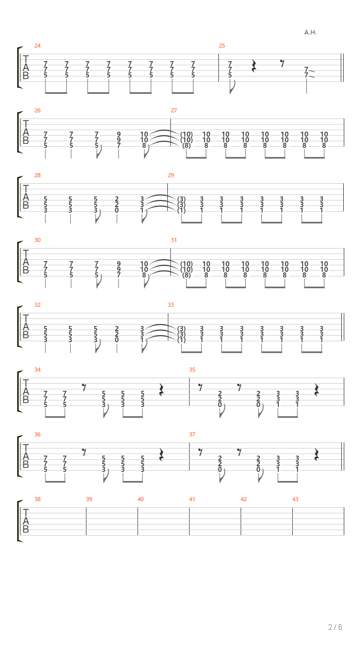 Nias Mal吉他谱