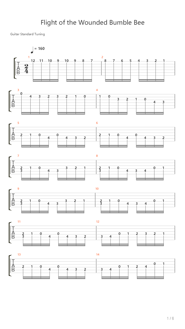 Flight Of The Bumble Bee吉他谱