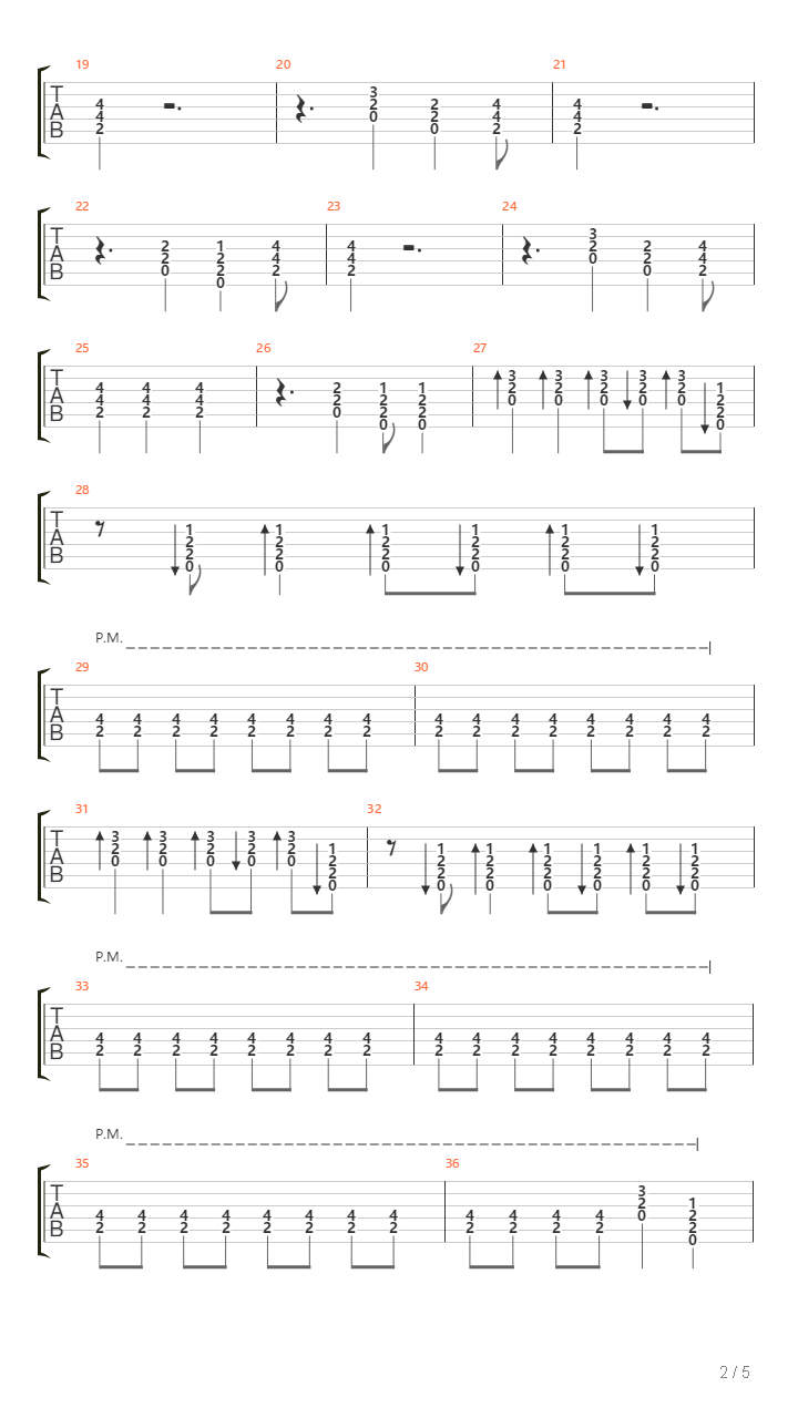 Coming Up The River吉他谱