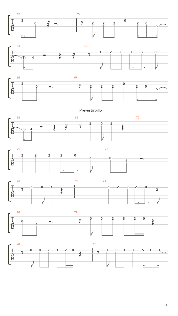 Chau吉他谱