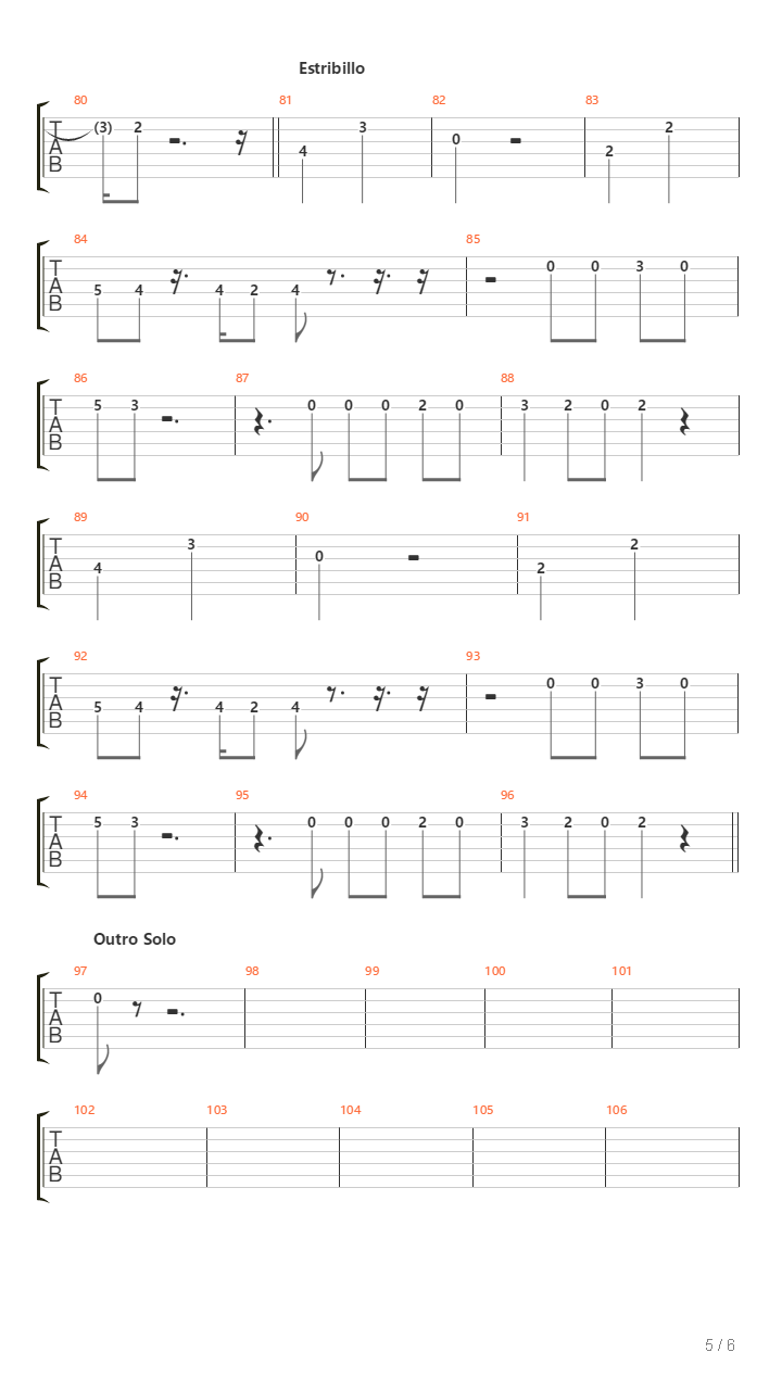 Chau吉他谱