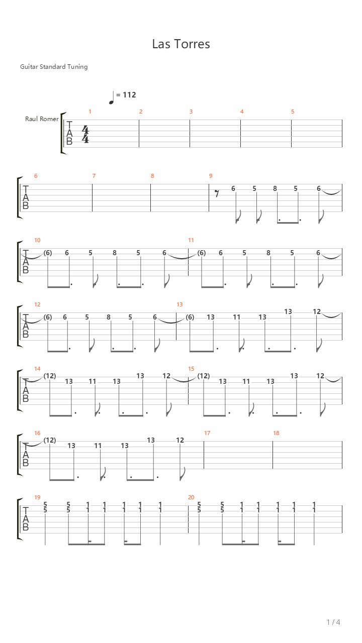 Las Torres吉他谱