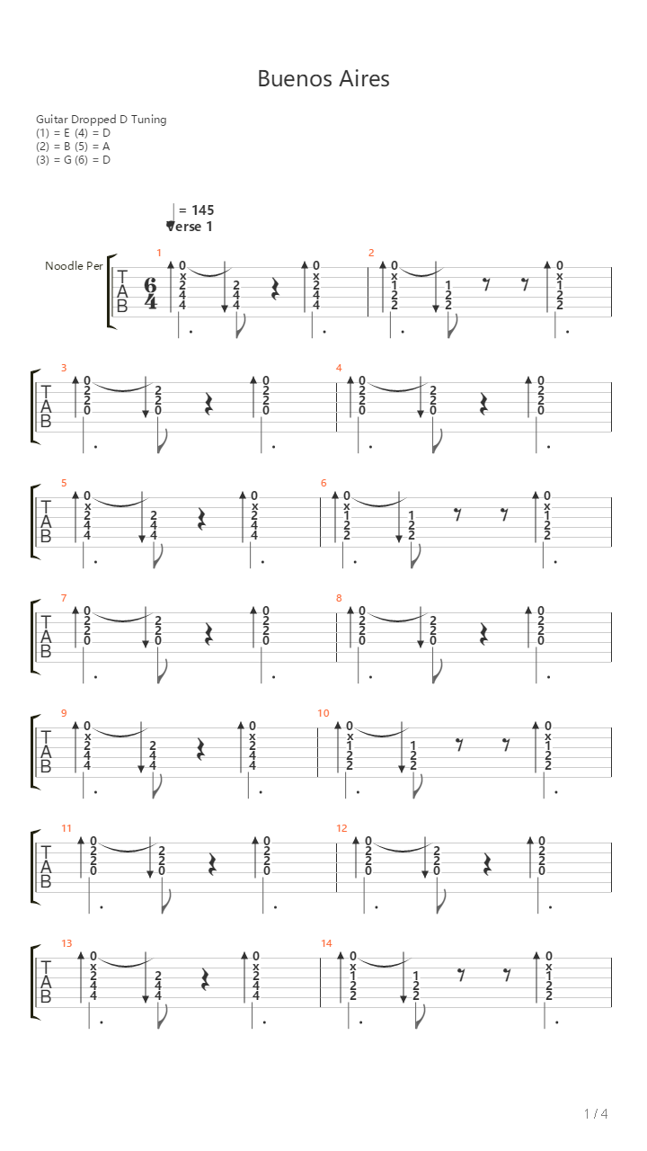 Buenos Aires吉他谱