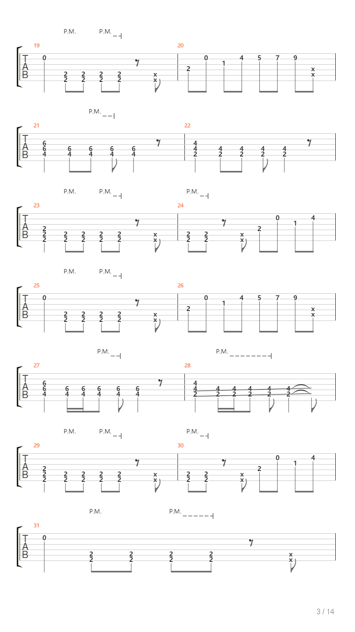 The Sleep Movement吉他谱