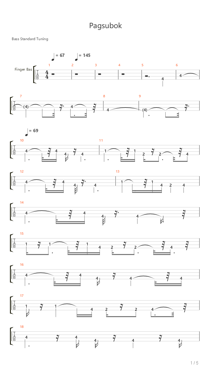 Pagsubok吉他谱