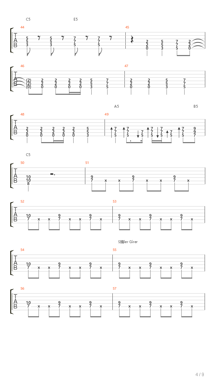 A Sik吉他谱