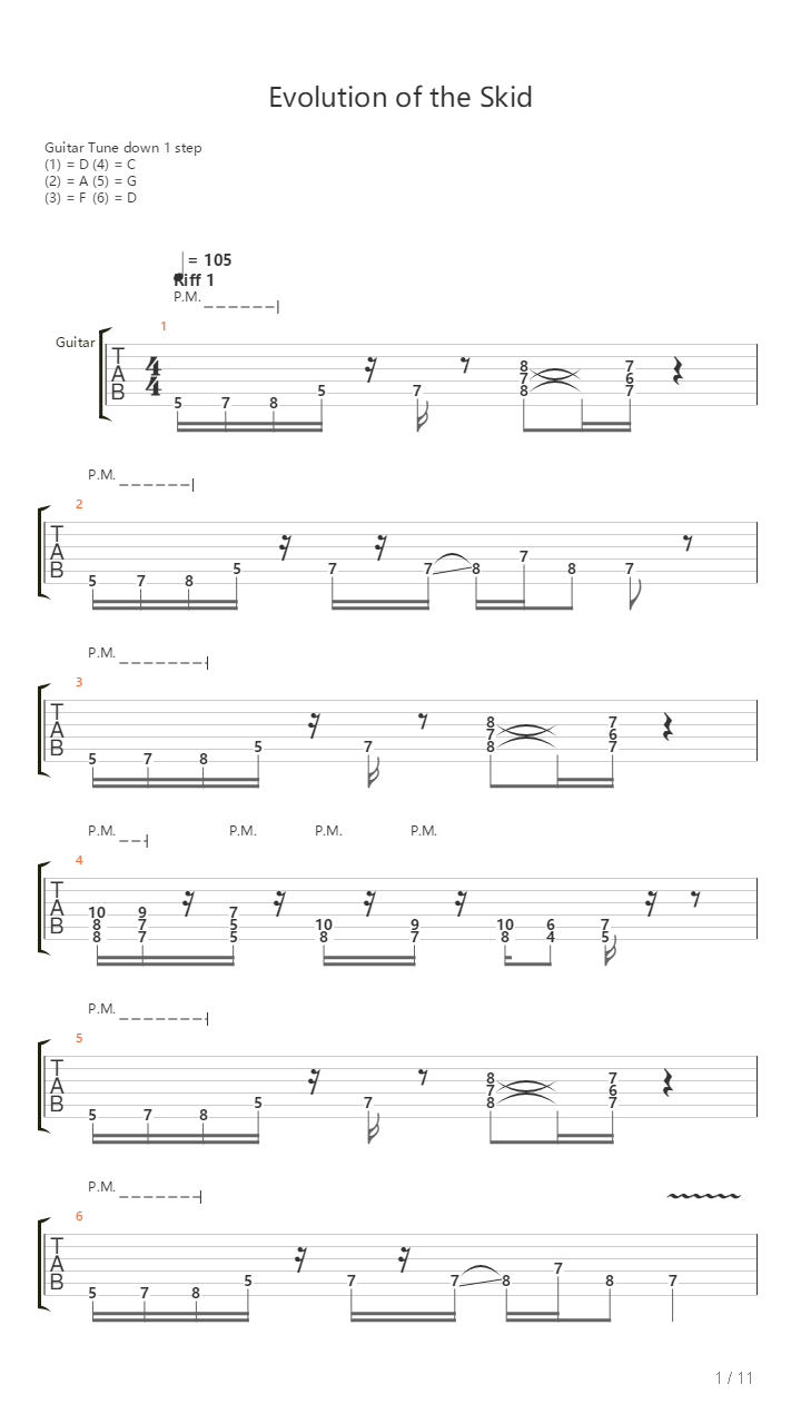 Evolution Of The Skid吉他谱