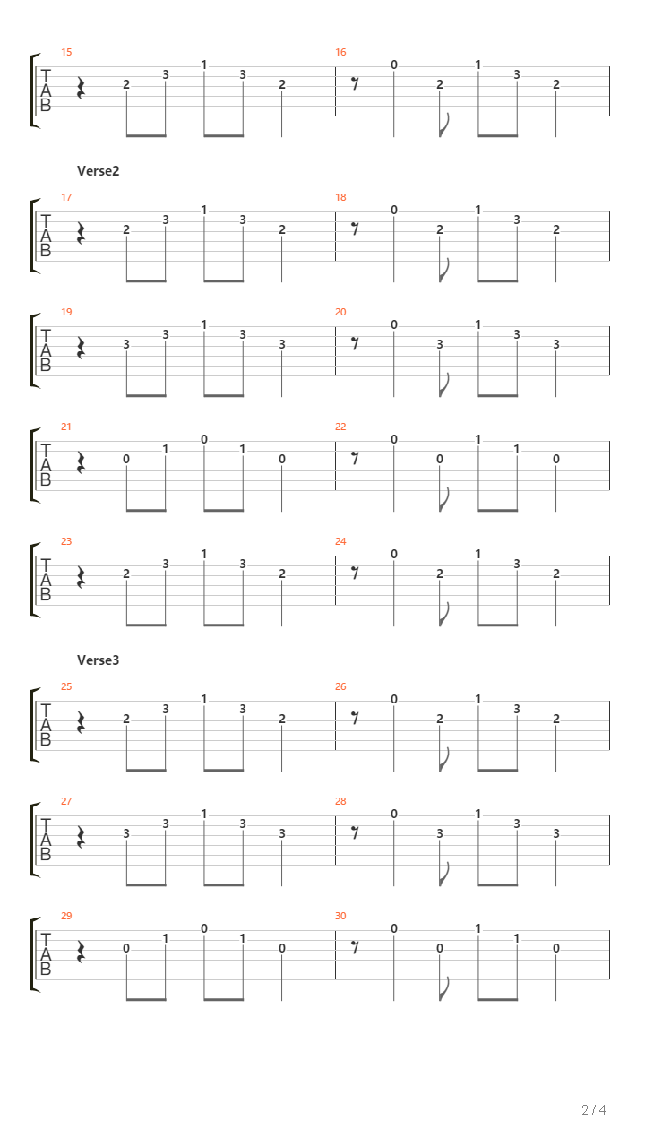 Pergi吉他谱