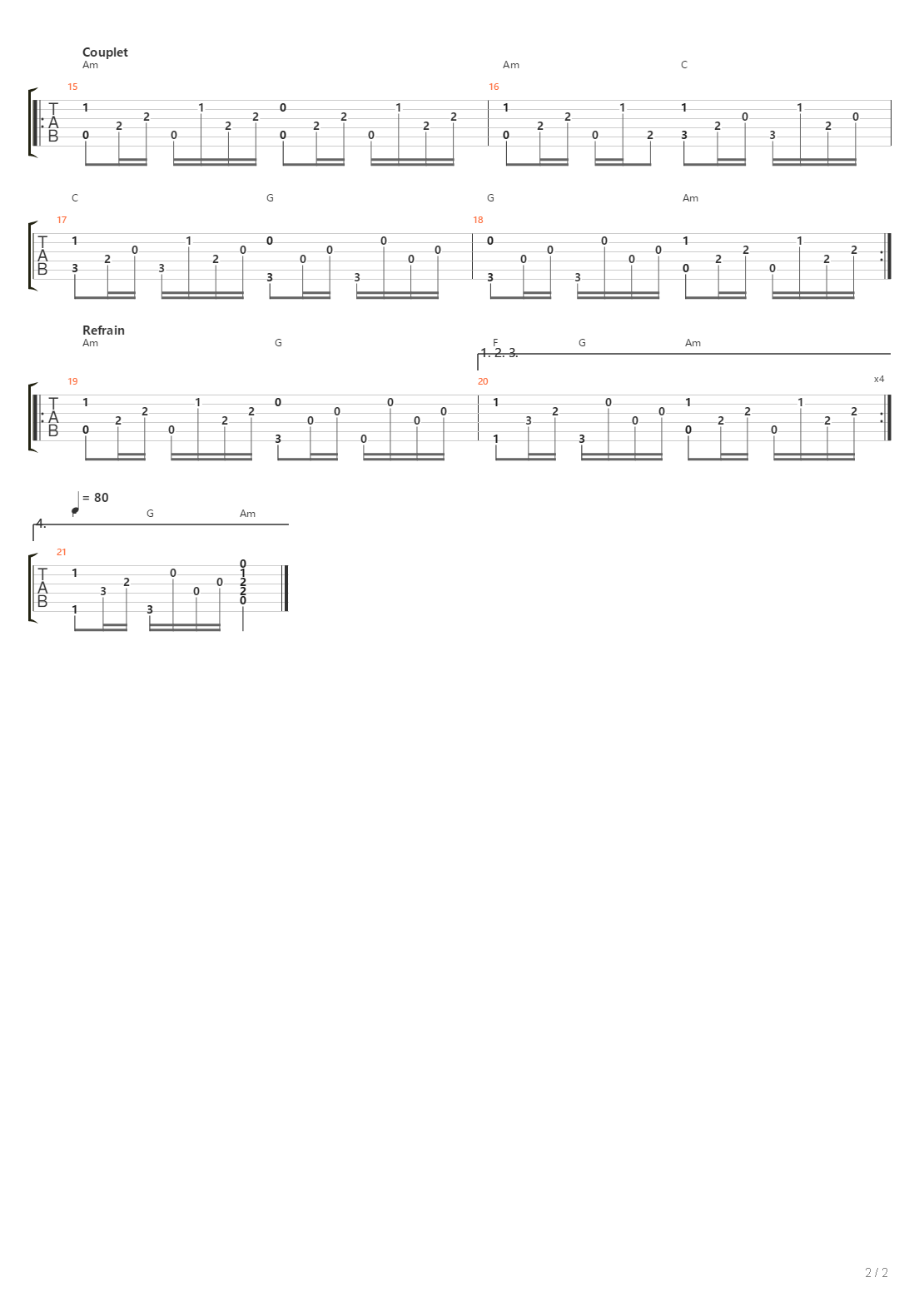 Chenoud吉他谱