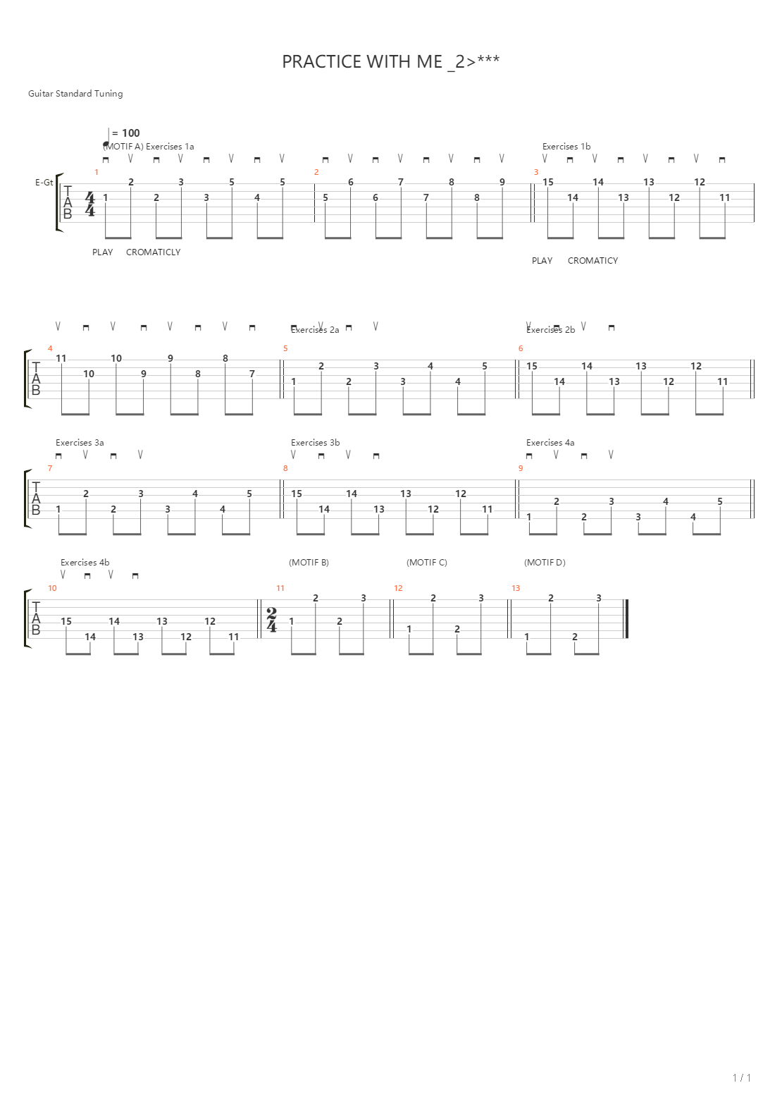 Guitar Exercises 2吉他谱