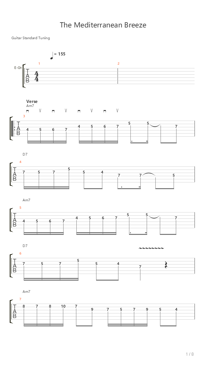 The Mediterranean Breeze吉他谱