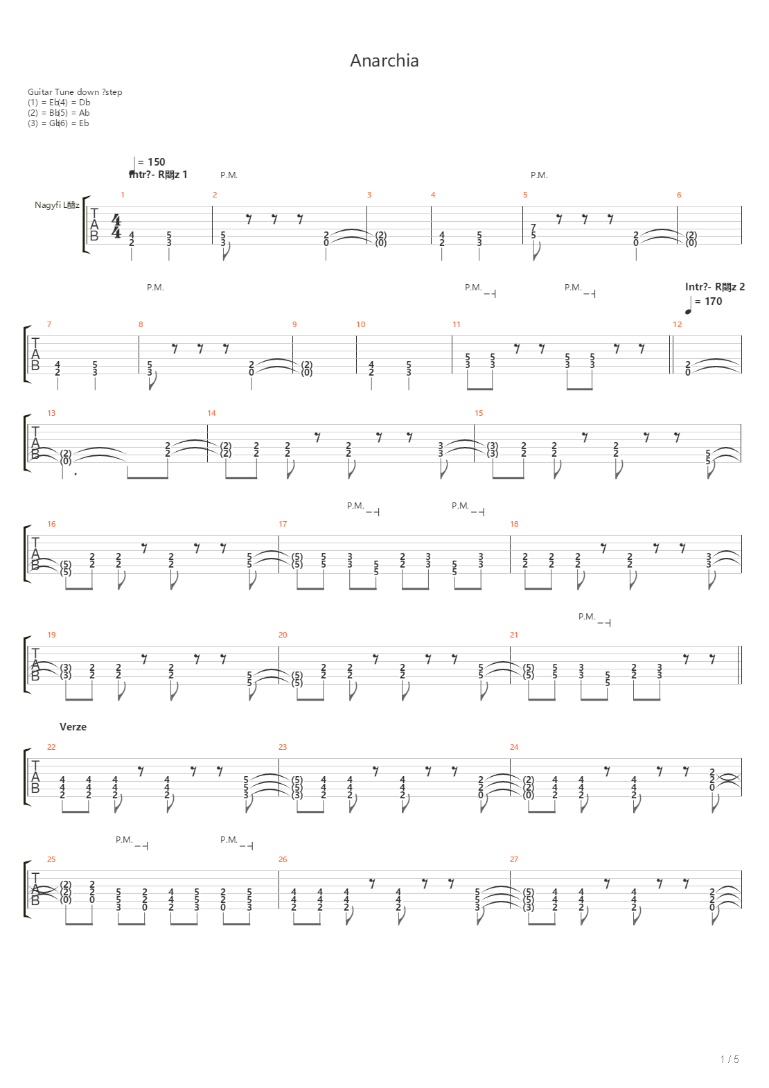 Anarchia吉他谱
