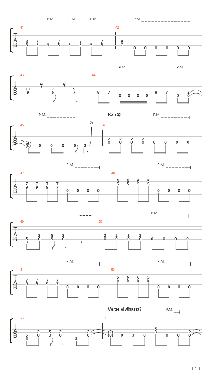 Az Aldozat吉他谱