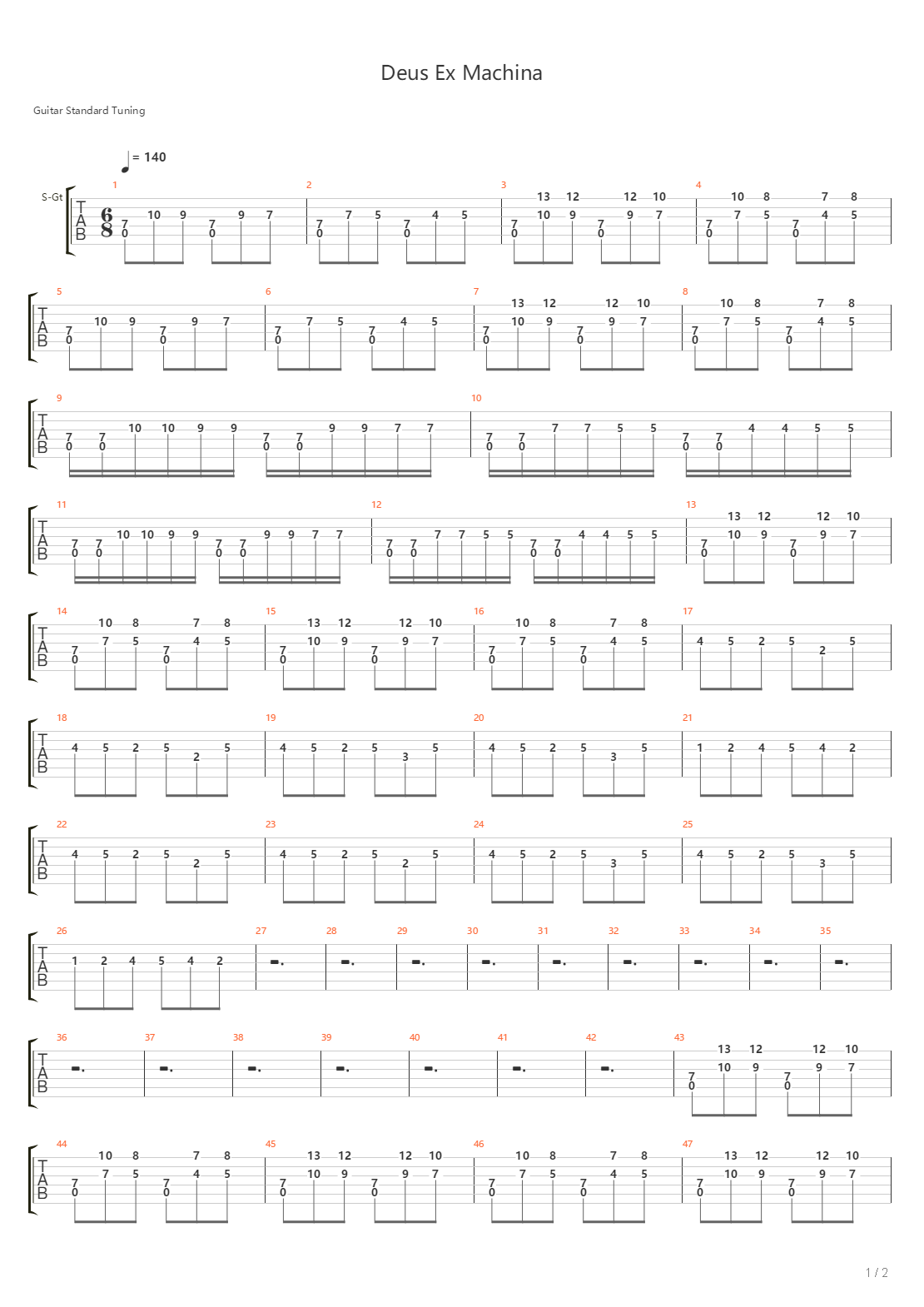 Deus Ex Machina吉他谱
