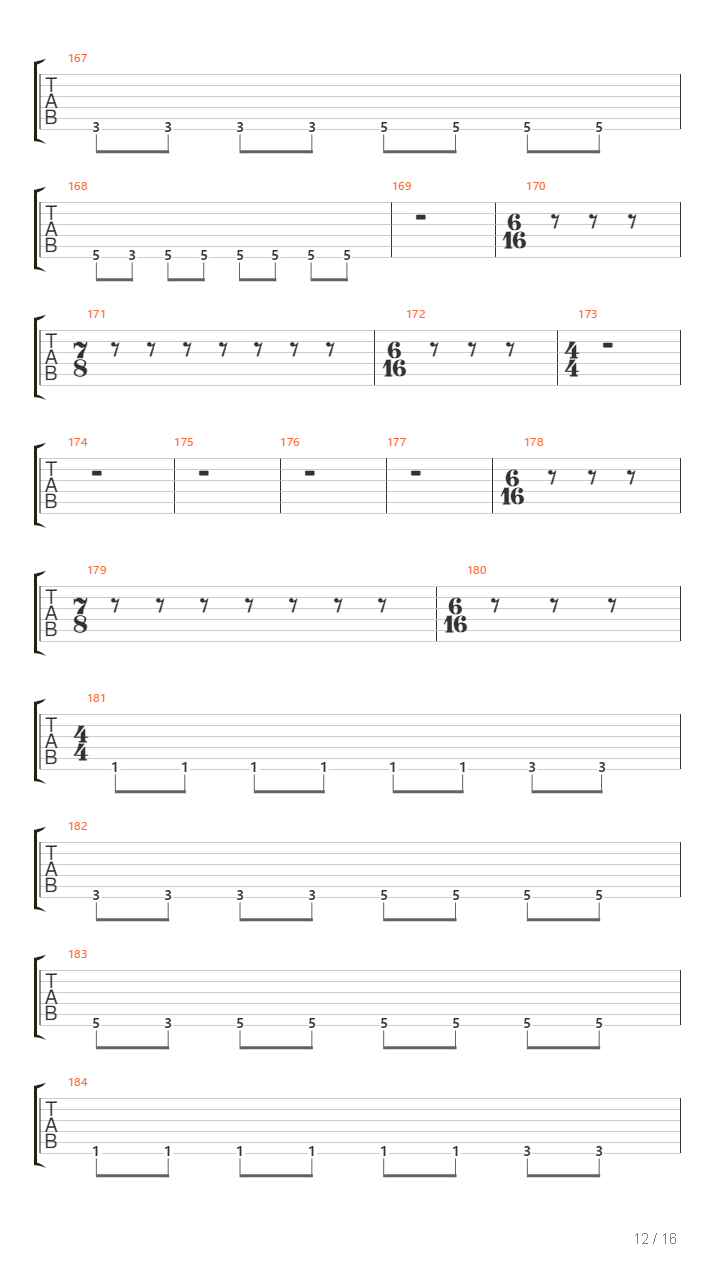 Rites Of Passage吉他谱