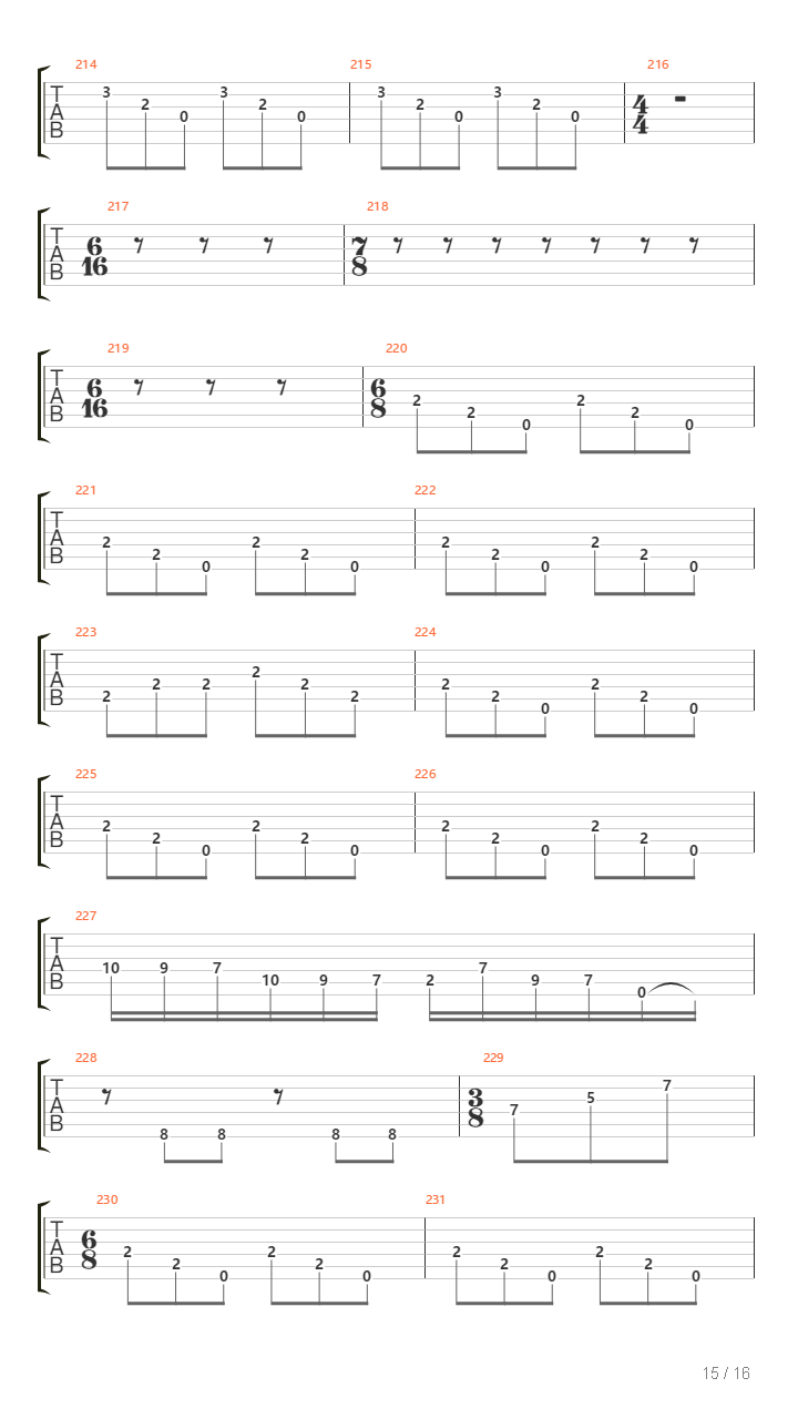 Rites Of Passage吉他谱