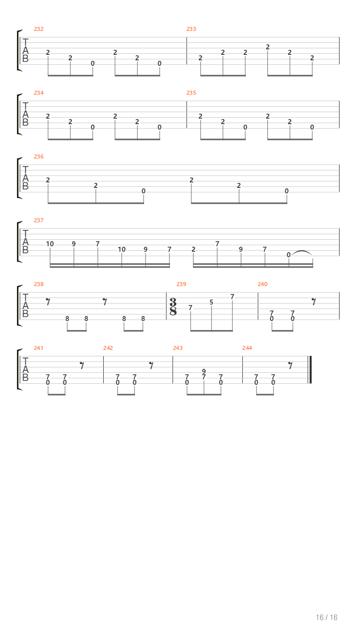 Rites Of Passage吉他谱