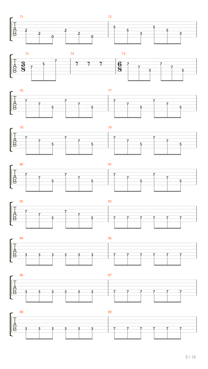 Rites Of Passage吉他谱