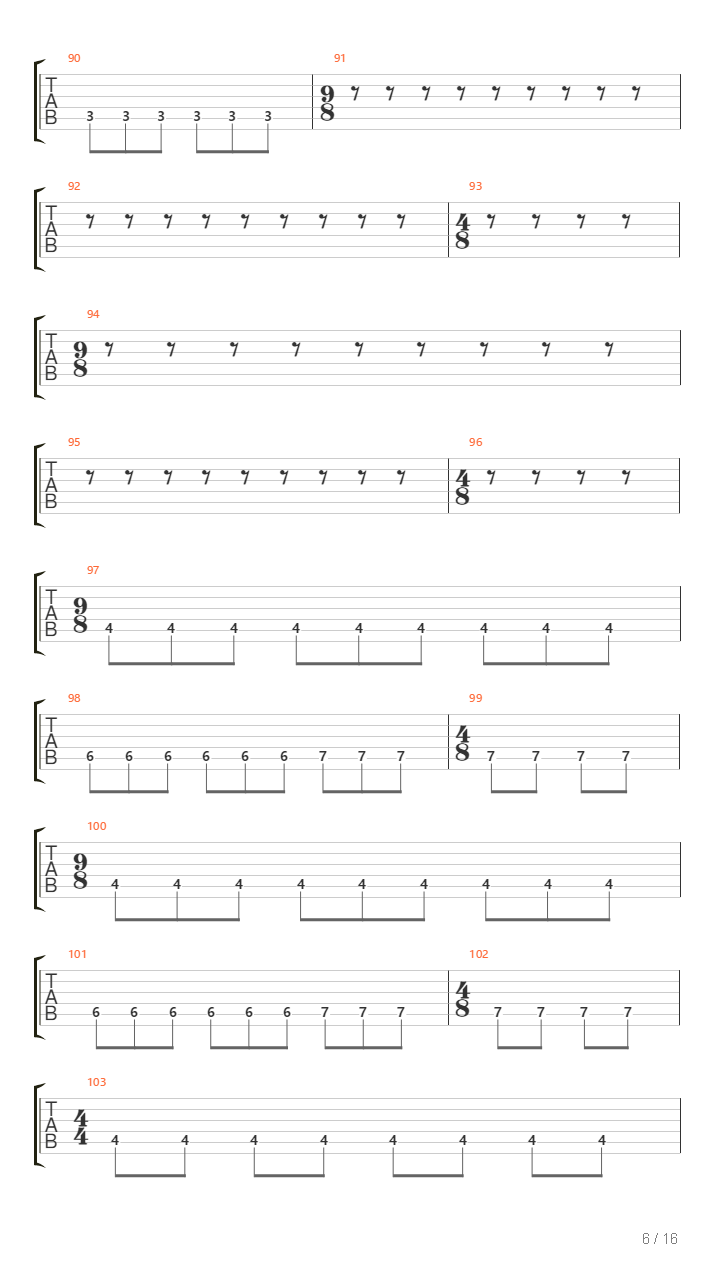 Rites Of Passage吉他谱